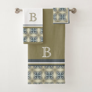 Motif d'art personnalisé Beige Brown Gris Bleu Orn