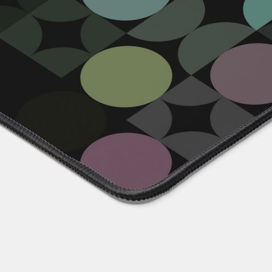 Motif d'art pop noir Brown bleu rétro Turquoise (Coin)