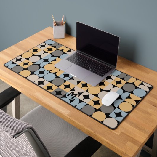 Motif d'art pop noir Brown gris gris (Bureau 2)