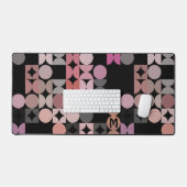 Motif d'art pop rose rose noir rétro Mauve (Clavier et souris)