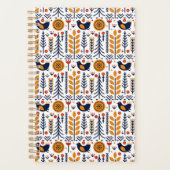 Motif d'art populaire aux oiseaux d'automne (Devant)