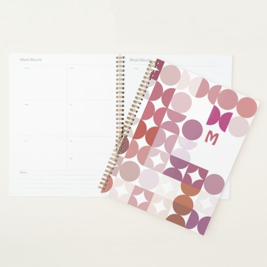 Motif d'art rétro rose pâle personnalisé Mauve Tau (Devant avec enveloppe)