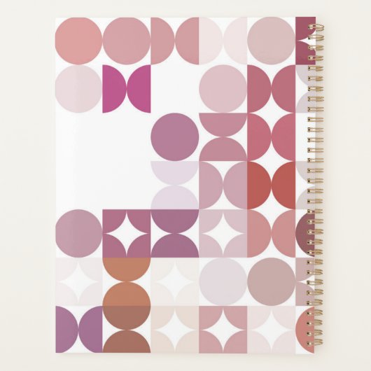 Motif d'art rétro rose pâle personnalisé Mauve Tau (Dos)