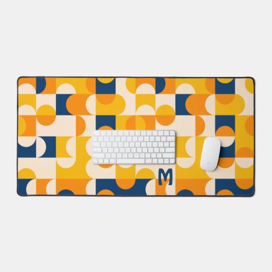 Motif d'art Retro Sunny Orange Jaune Pop (Clavier et souris)