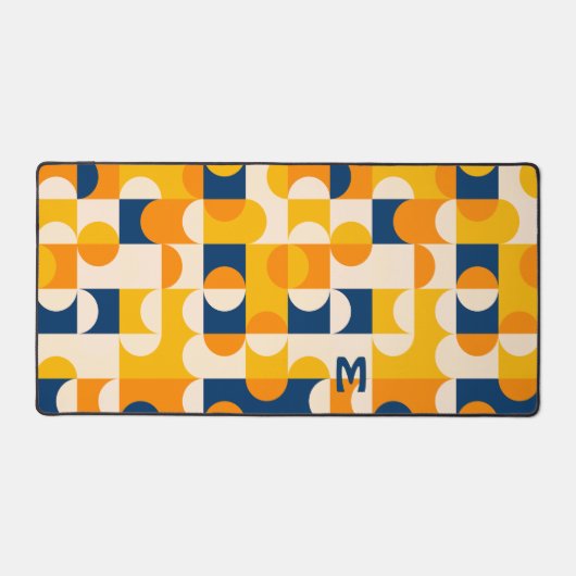Motif d'art Retro Sunny Orange Jaune Pop (Recto)