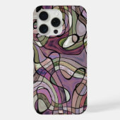 Motif d'art rétro violet gris noir Mosaïque (Verso)