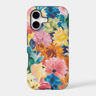 Motif d'art rose bleu vert jaune orange
