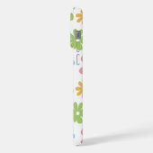 Motif d'art rose bleu vert jaune orange (Côté gauche)