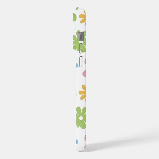 Motif d'art rose bleu vert jaune orange (Côté gauche)