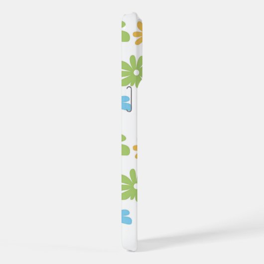 Motif d'art rose bleu vert jaune orange (Côté droit)