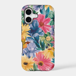 Motif d'art rose bleu vert jaune orange