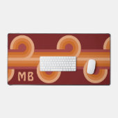 Motif d'art rouge orange foncé marron personnalisé (Clavier et souris)
