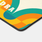 Motif d'art Turquoise bleu  orange personnalisé (Coin)