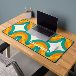 Motif d'art Turquoise bleu  orange personnalisé