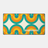Motif d'art Turquoise bleu  orange personnalisé (Recto)
