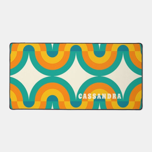 Motif d'art Turquoise bleu orange personnalisé (Recto)