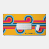 Motif d'art Turquoise bleu orange rouge (Clavier et souris)