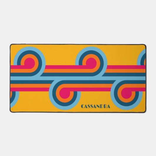 Motif d'art Turquoise bleu orange rouge (Recto)