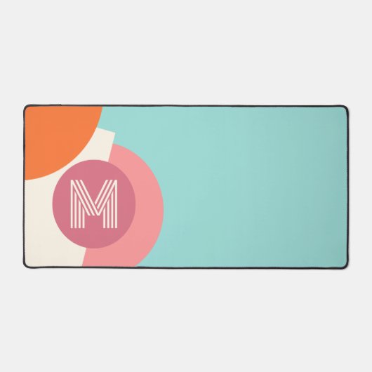 Motif d'art Turquoise Turquoise vert rose orange (Recto)