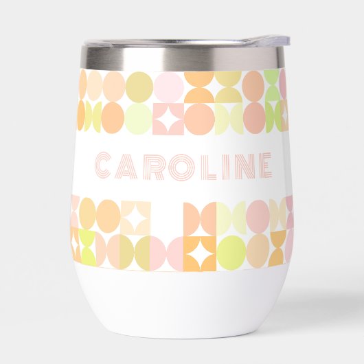 Motif d'Art Vert Lime Rose Blanc Personnalisé (Gauche)