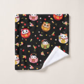 Motif daruma mignon (Gant de toilette)
