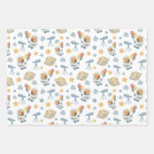 Motif d'astronaute Capybara - Feuilles papier enve (Devant 3)