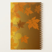 Motif d'automne avec feuilles d'érable en chute et (Dos)