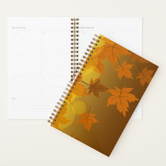 Motif d'automne avec feuilles d'érable en chute et (Devant avec enveloppe)