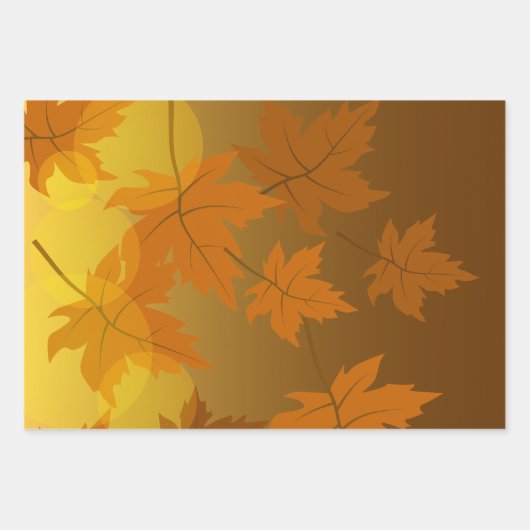 Motif d'automne avec feuilles d'érable en chute et (Devant 3)
