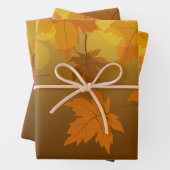 Motif d'automne avec feuilles d'érable en chute et (En situation)