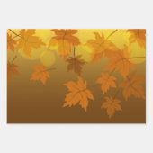 Motif d'automne avec feuilles d'érable en chute et (Devant)