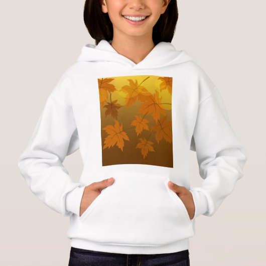 Motif d'automne avec feuilles d'érable en chute et (Devant)