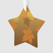 Motif d'automne avec feuilles d'érable en chute et (devant)