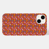 Motif d'automne coque iphone rouge orange (Verso (horizontal))