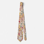 Motif d'automne Cravate Monogramme (Devant)