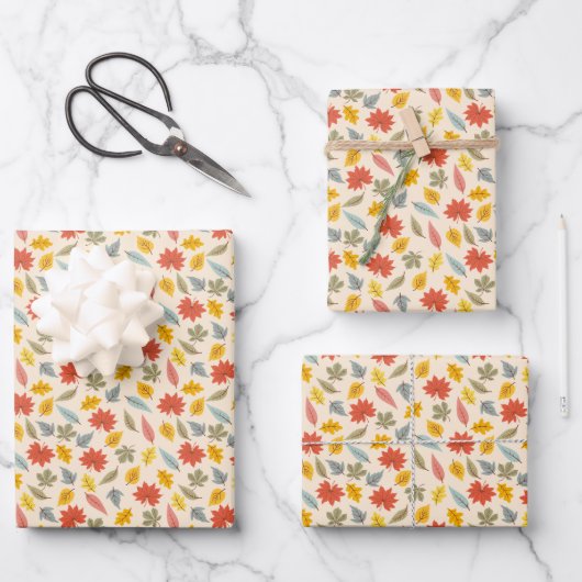 Motif d'automne feuille colorée (Recto)