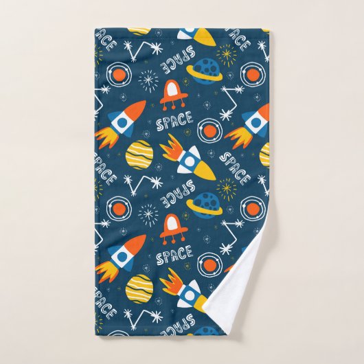 Motif d'aventures spatiales colorées (Serviette à main)