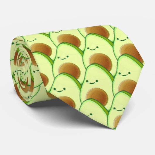 Motif d'Avocado partout Cravate (Roulé)