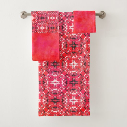 Motif de À damiers noir, blanc et rouge (En situation)