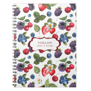 Motif de baie sucrée estivale Cahier de monogram