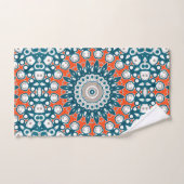 Motif de bain mandala corail sarcelle (Serviette à main)