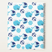 Motif De Baleines, Baleines Bleues, Votre Nom (Dos)