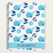 Motif De Baleines, Baleines Bleues, Votre Nom (Devant)