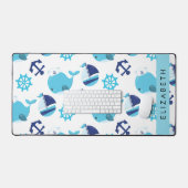 Motif De Baleines, Baleines Bleues, Votre Nom (Clavier et souris)
