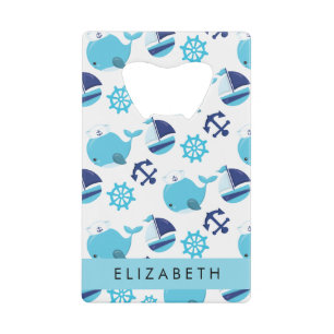 Motif De Baleines, Baleines Bleues, Votre Nom