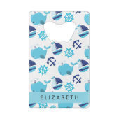 Motif De Baleines, Baleines Bleues, Votre Nom (Dos)