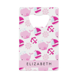 Motif De Baleines, Baleines Roses, Votre Nom