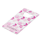 Motif De Baleines, Baleines Roses, Votre Nom (Devant Angle)