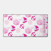 Motif De Baleines, Baleines Roses, Votre Nom (Recto)