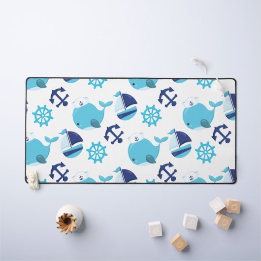 Motif De Baleines, Beaux Baleines, Baleines Bleues (Tableau pour enfants)